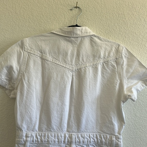 NWOT ZARA WHITE DENIM MINI DRESS - Picture 11 of 12